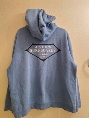 Jack's Surfboards Light Blue Surfer Hoodie, Large